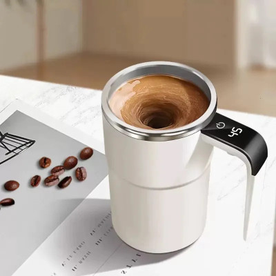 Smart Thermal Self-Stirring Mug with Digital Temperature Display